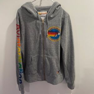 Aviator Nation Zip-Up hoodie Unisex size large NWT